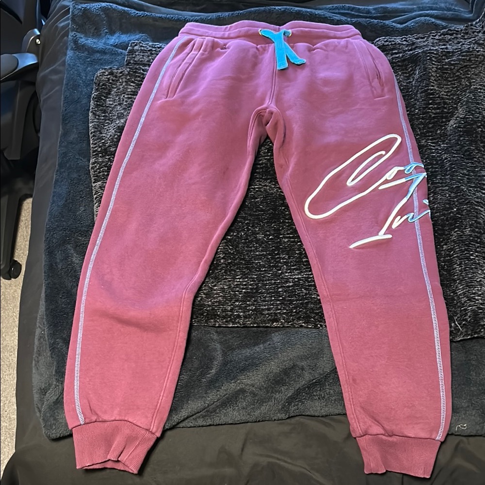COOKIES MAROON SWEATPANT JOGGER SMALL